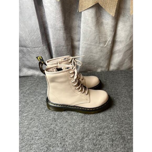 Dr. Martens 1460 Pascal Virginia Butter Yellow Kids Boots Size 13 - Picture 3 of 10